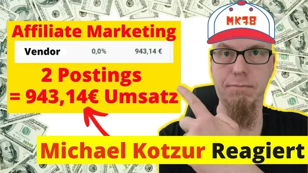 Affiliate Marketing für Einsteiger: Wie Sebastian Rabuda mit 2 Beiträgen 943 Euro verdient hat.