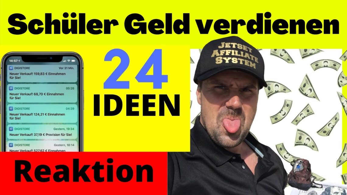 Als Schüler Geld verdienen 2022 ➙ 24 Möglichkeiten von Nebenjobs [Michael Reagiertauf]